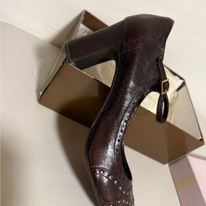 Franco Sarto Dark Brown Leather Heels